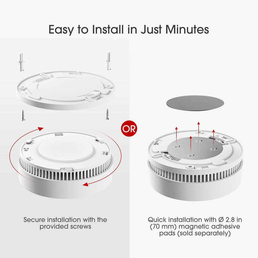 X-Sense Smoke Alarm, 10-Year Battery Fire Alarm Smoke Detector with LED Indicator & Silence Button, SD2J0AX, Pack of 10