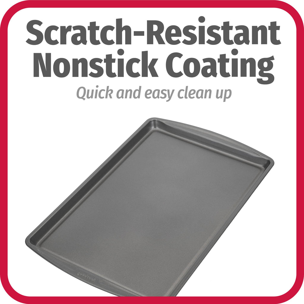 GoodCook AirPerfect Non-Stick 17” X 11" Cookie Sheet Set , Homemade, Frozen & Leftover Slices, Set of 2