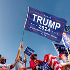 Trump 2024 Flag, Trump MAGA Flag 3x5 FT Polyester Banner with Brass Grommets for Indoor Outdoor Decorations (black4)