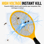 2 Pack Electric Fly Swatter, Bug Zapper Racket for Indoor Pest Control, Handheld Insect Killer Bat Battery Powered Electric Mosquito Swatter for Outdoor and Home