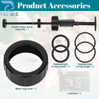 NURATIT 263055 Piston Shaft Assembly Replacement Kit, Compatible with Pentair PVC Slide Pool, FNS Plus Pool Backwash Valve and Spa Valve, Replace Model 263064, 263052, 263053, 263078, and 263079