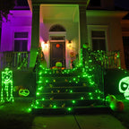 JMEXSUSS Connectable 100 LED Green Halloween Lights, 8 Modes Green Christmas Lights Plug-in, 33ft Clear Wire Green Christmas String Lights Indoor Outdoor Waterproof for Halloween Xmas
