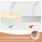 Joyhalo Shower Mats for Showers Anti Slip for Elderly, 32'' x 24'' Non Slip Bath Mat for Inside Shower, Bath Tub Mats for Bathroom Non Slip for Shower, PVC Loofah Bathroom Mats, Beige