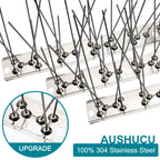 aushucu Bird Spikes Cover 11Feet Stainless Steel Pigeons Spikes Small Bird Spikes for Roof Fence Window Mailbox(11Feet)