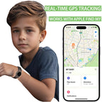 EGLANCLIFM GPS Tracker for Kids (iOS only), Teen, Special Needs, and Elderly - Real-Time Mini Locator Watch Band with No Monthly Fee - Hidden Tracking Device for iOS - Works with Apple Find My