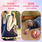 MtMinn Personal Safety Alarm for Women - 2 Pack 130dB Self Defense Keychains Siren Whistle, Replaceable Battery with LED Strobe Light - Emergency Security Safe Protection Devices for Kids Elderly