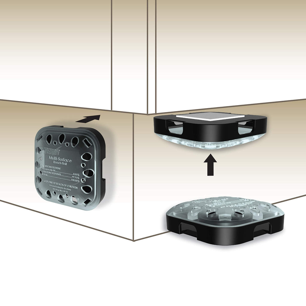 TERRO T500SR Indoor Multi-Surface Roach Killing Bait Cockroach Killer - 12 Bait Stations