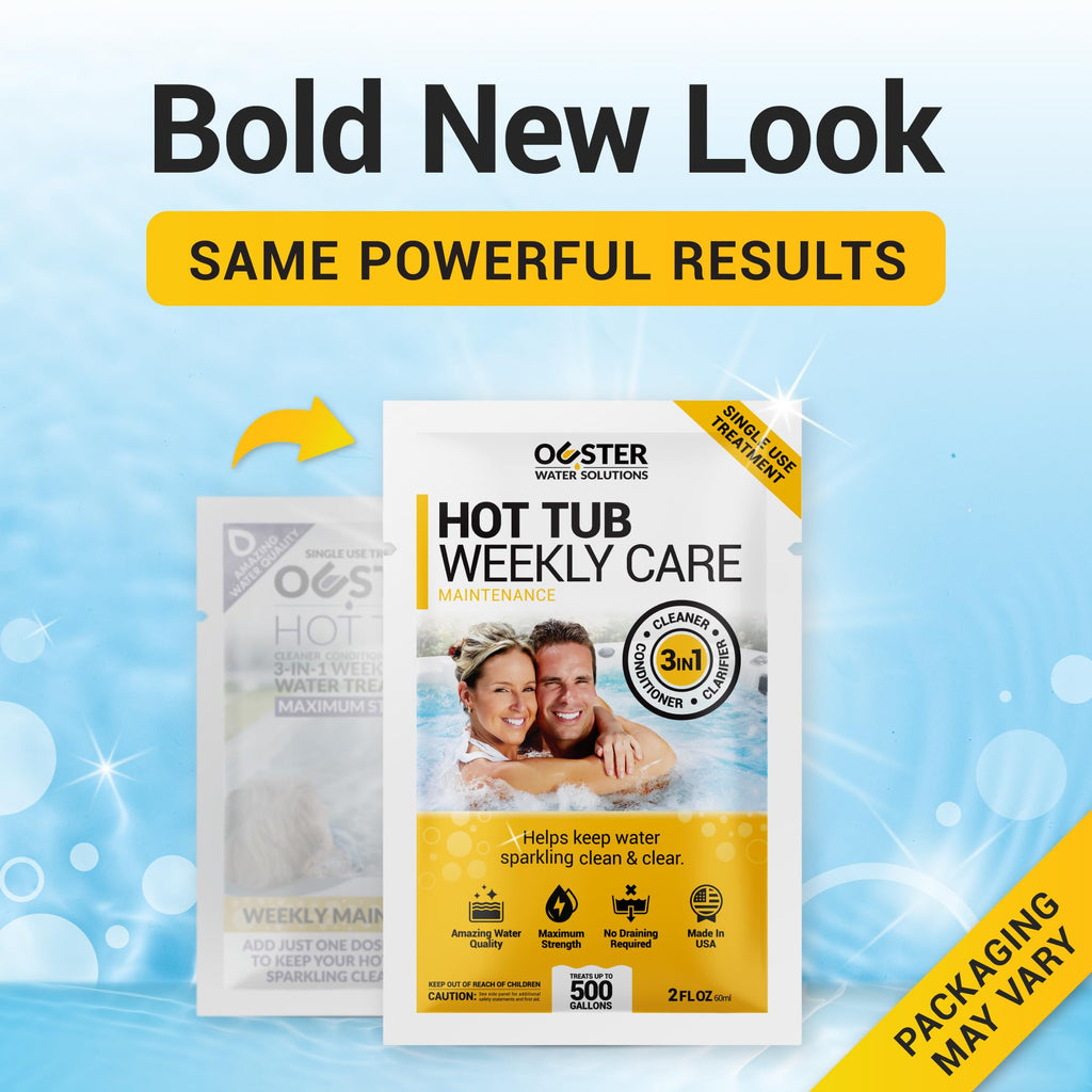 Bio Ouster 3in1 Weekly Hot Tub Cleaner, Conditioner, Clarifier - Hot Tub Chemicals for Standard & Inflatable Spas - Spa Chemicals for Crystal Clear & Sparkling Clean Water - Made in USA (4 Week Kit)