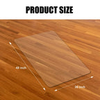 Kuyal Clear Chair Mat, Hard Floor Use, 48" x 36" Transparent Office Home Floor Protector mat Chairmats (48" x 36" Rectangle)