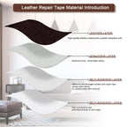 JDLUGH Sofa Leather Repair Patch Tape 15x60 Inch Large Self Adhesive Leather Sofa, Car Seat, Leather Furniture, Vinyl Repair Patch Kit (15x60 Inch, Brownish brown2.0)