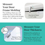 4 Pack – GlideLok Child Safety Door Top Lock | Adults Can Operate from Either Side | Works on Interior & Exterior Doors | for Elderly Caregivers, Toddler Parents