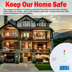 3 Pack Carbon Monoxide detectors,co Detector,Carbon Monoxide Alarm,co2 Detector Battery Powered with LCD Display,Carbon Monoxide Detector,UL2034 Standards,for Home