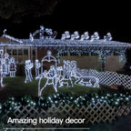 suddus 33ft 100 LED Outdoor String Lights, White Fairy Lights Battery Operated with Remote, Led Twinkle Lights for Bedroom, Backyard, Wedding, Tree, Mason Jar, Wall, Centerpiece, Christmas