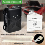 Loraffe Under Hood Animal Repeller Battery Operated Rodent Repellent Ultrasonic Rat Deterrent Keep Mice Out Of Cars With Ultrasound Strobe Light Rodent Defense Wireless Pest Control Device for Vehicle