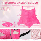 okmaba Hysterectomy Pillow with Pocket for Ice/Hot Packs, Abdominal Surgery Recovery Pillow for Women, Post-Surgery Support Cushion(Pink)