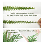 9FT Christmas Garlands Norfolk Pine Garland Real Touch Artificial Faux Greenery Garland for Holiday Indoor Outdoor Decor