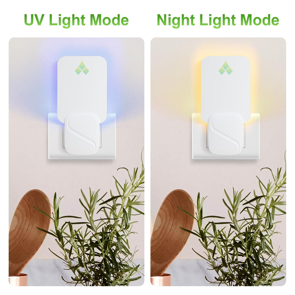 Gnat Traps for House Indoor, Fly Trap Indoor for Fruit Flies, Gnat, Moth, Mosquito, and Other Flying Insects - 2 Devices + 12 Glue Boards, Two Modes Protect 400 Sq Ft for Home
