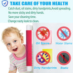 Volecy 5 PCS Refrigerator Door Handle Covers, Velvet Christmas Red Decors Keep Appliance Clean for Fridge Microwave Stove Bathroom Keep Off Stains Dust Fingerprint Prevent Spread (Red)