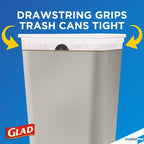 Glad Tall Kitchen Drawstring Trash Bags, 13 Gallon, White, Unscented,100 Count (Package May Vary)