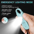Rechargeable Personal Safety Alarm for Women, 135 dB Loud Self Defense Keychain Siren with LED Strobe Light, Personal Emergency Security Safe Devices Key Chain Alarms for Women Kids Elderly (Aqua)