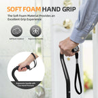 BeneCane Walking Cane for Men & Women Adjustable Cane with Offset Soft Cushioned Handle -Portable Lightweight Sturdy Mobility Walker Aid for Elderly, Seniors Collapsible Cane