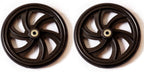 Walker Rollator Replacement 7.5" Wheels (REAR) Black Pair