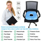 Jeelathy Donut Pillow Hemorrhoid Cushion for Tailbone Pain Relief, Medical Anti-Bedsore Seat Cushion for Pressure Sores, Bedsores, Pregnancy, Disabled & Paralyzed, Butt Pillow with Removable Cover