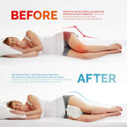 Knee Pillow To Relieve Lower Back, Knee, Hip And Joint Pain, Sciatica And Pregnancy Discomfort | Ideal for side sleepers | Premium Memory Foam Leg pillow | Free Ebook