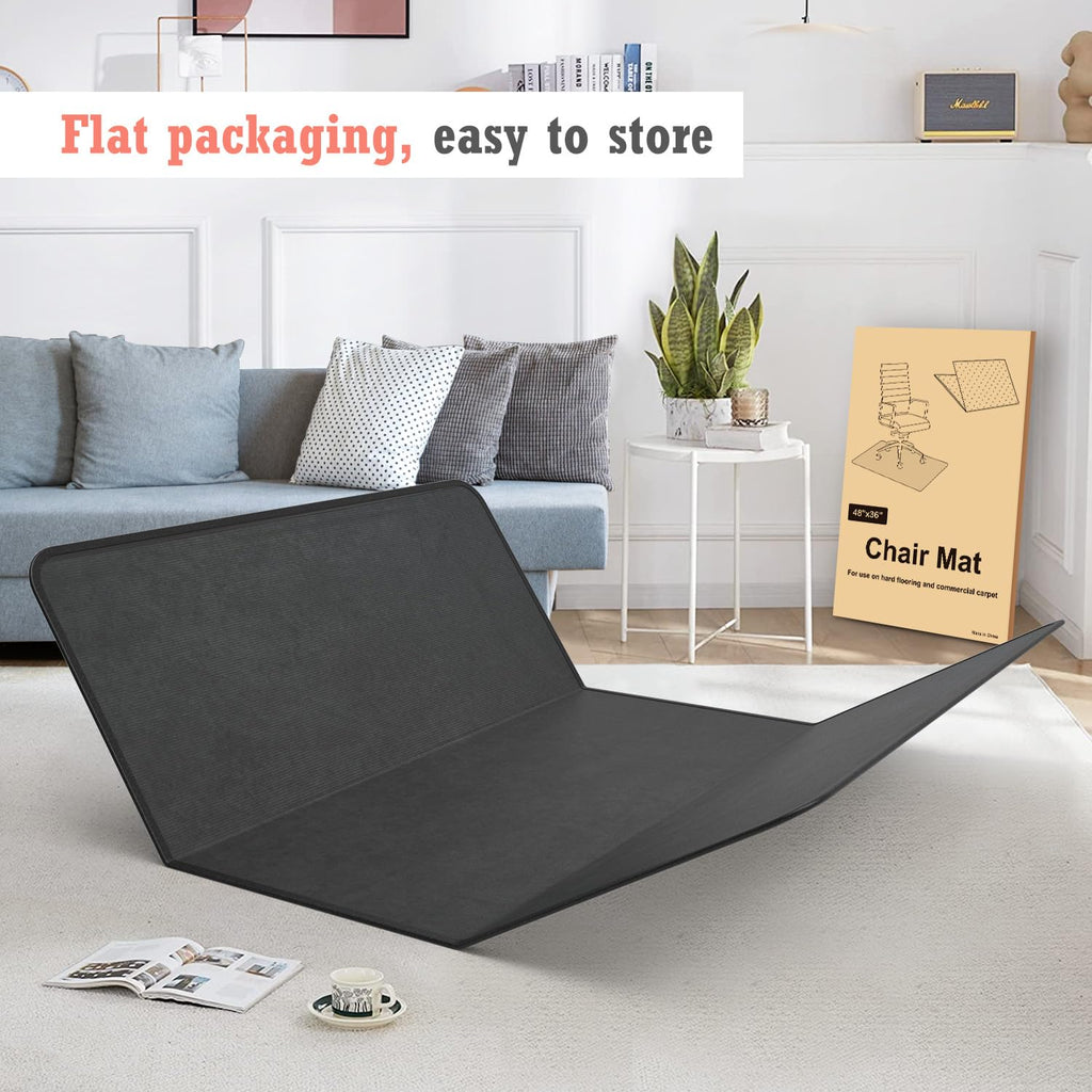 Placoot Heavy Duty Office Chair Mat for Carpet and Hardwood Floor Bohemian Desk Chair Mat Rug 36'' x 48'' Jacquard Woven Surface Floor mats for Office Home