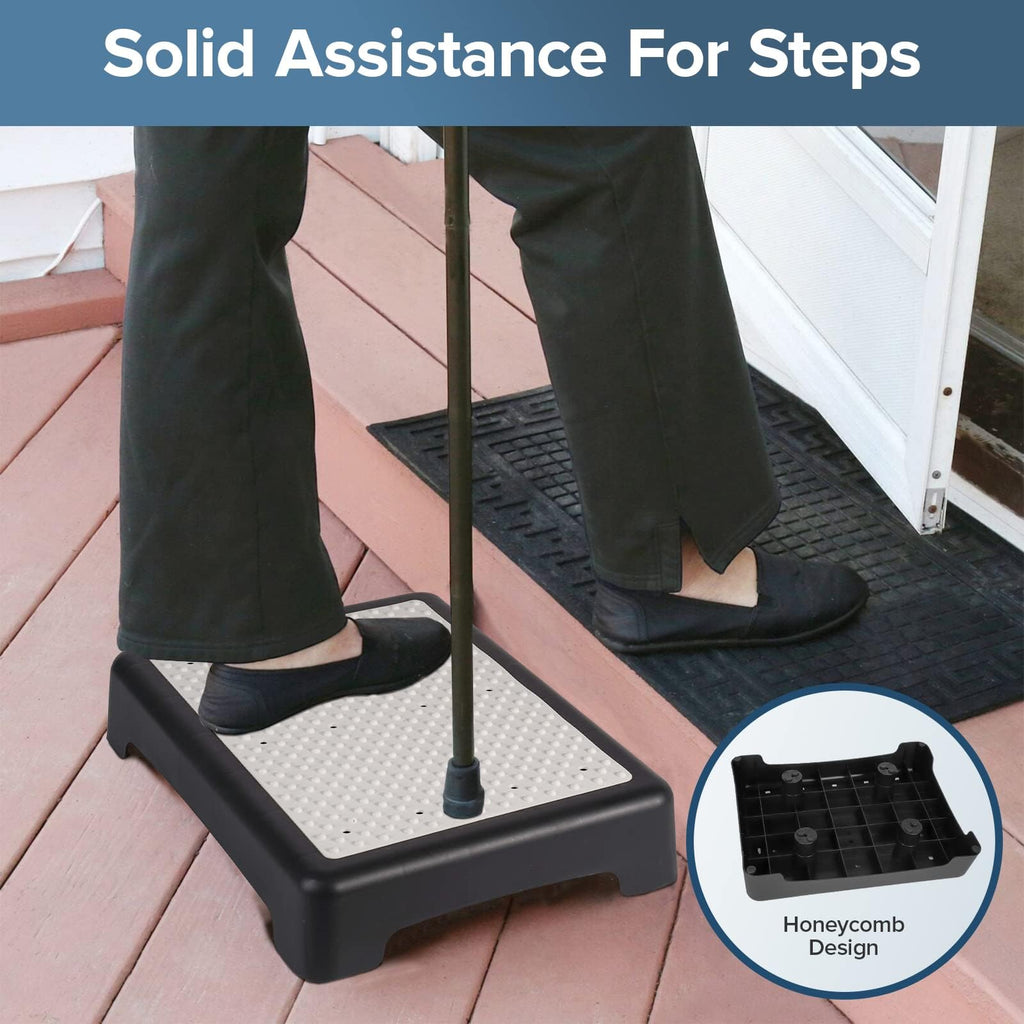 TARFEPA Step Stool,Mobility Step Stool for Adults,Indoor/Outdoor Portable Stair Assist,Anti-Slip Bathroom Step Stool,Platform Step for Kitchen,Office,and Bedroom,Car Step Stool for Elderly,White
