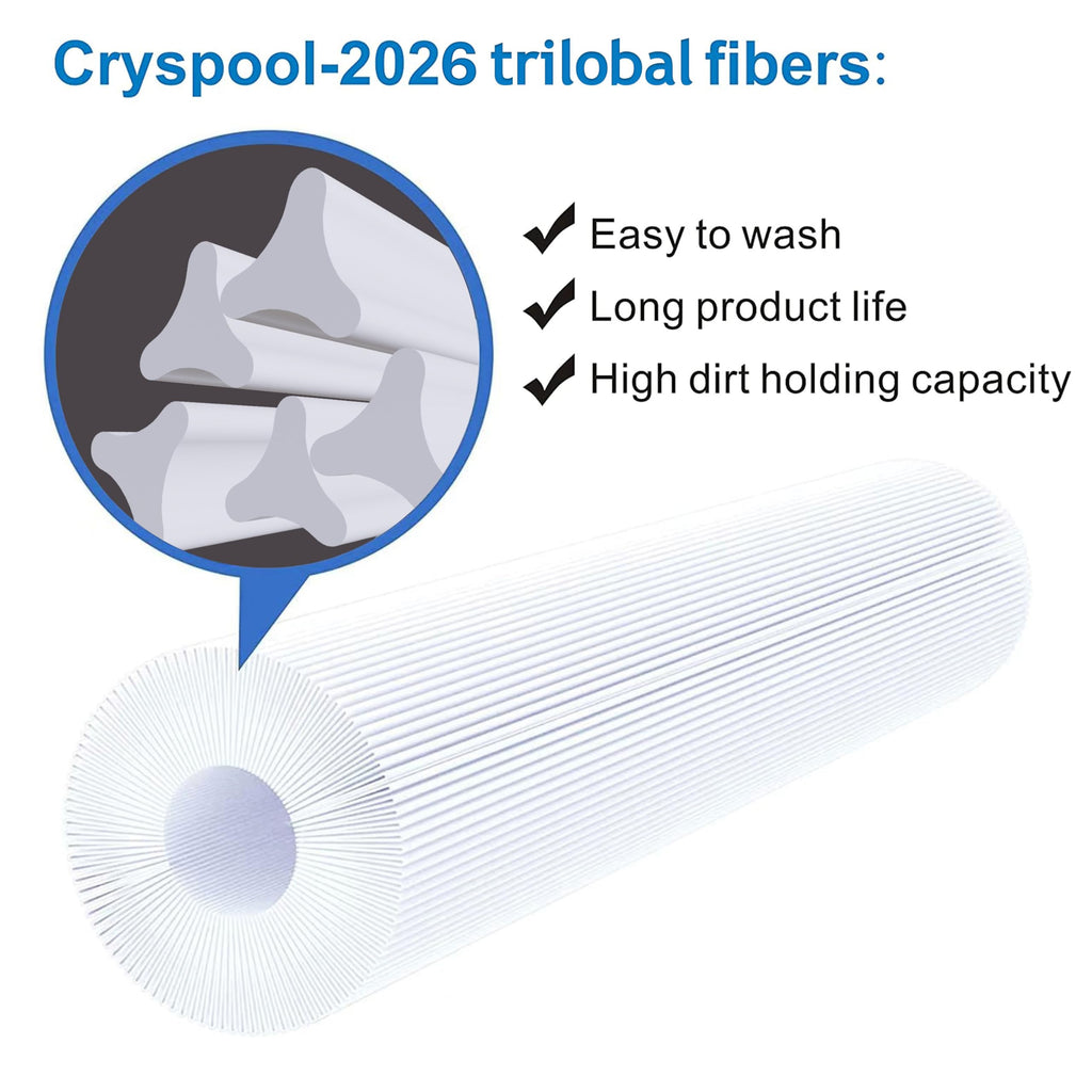 Cryspool® 06045 Filter Compatible with Artesian Spas, Tidal Fit Swim 06-0006-12, 06-0005-12, 6CH-502, PAS50SV-F2M, FC-0311, 50 Sq. Ft Spa Filter Cartridge, 2 Pack