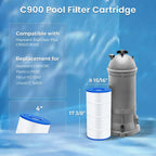 Future Way C900 Pool Filter Cartridge Replacement for Hayward C900, Replace Pleatco PA90, Hayward CX900RE, Unicel C-8409, 90 sq.ft