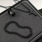 Alloy Cross Necklace Bracelet Ring Set of Three, Cross Pendant, Fashion Accessories, Suitable for Everyday Wear and Match