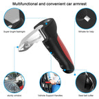 Gantok Versatility Auto Cane Vehicle Support Handle for Elderly and Handicapped Portable Automotive Door Assist Handles with LED Light, Seatbelt Cutter, and Window Breaker