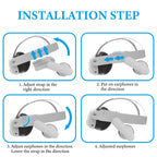 Geekria Ear Protector Enhanced Sound Compatible with Meta Quest 3, VR Headset Sound Collector, Comfort On-Ear Earflap, Headphone Extension Gaming Accessories (White, 1 Pair)