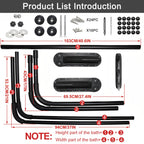 REGMICS Spa Cover Lifts - Pivot Top Mount Spa & Hot Tub Cover Lift Removal System Reinforced Brackets with 3 Hook Towel Rack Fits Most Spas & Hot Tubs