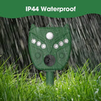 Solar Animal Repeller Outdoor 5 Modes Ultrasonic Animal Repeller with Motion Sensor and Flashing Light