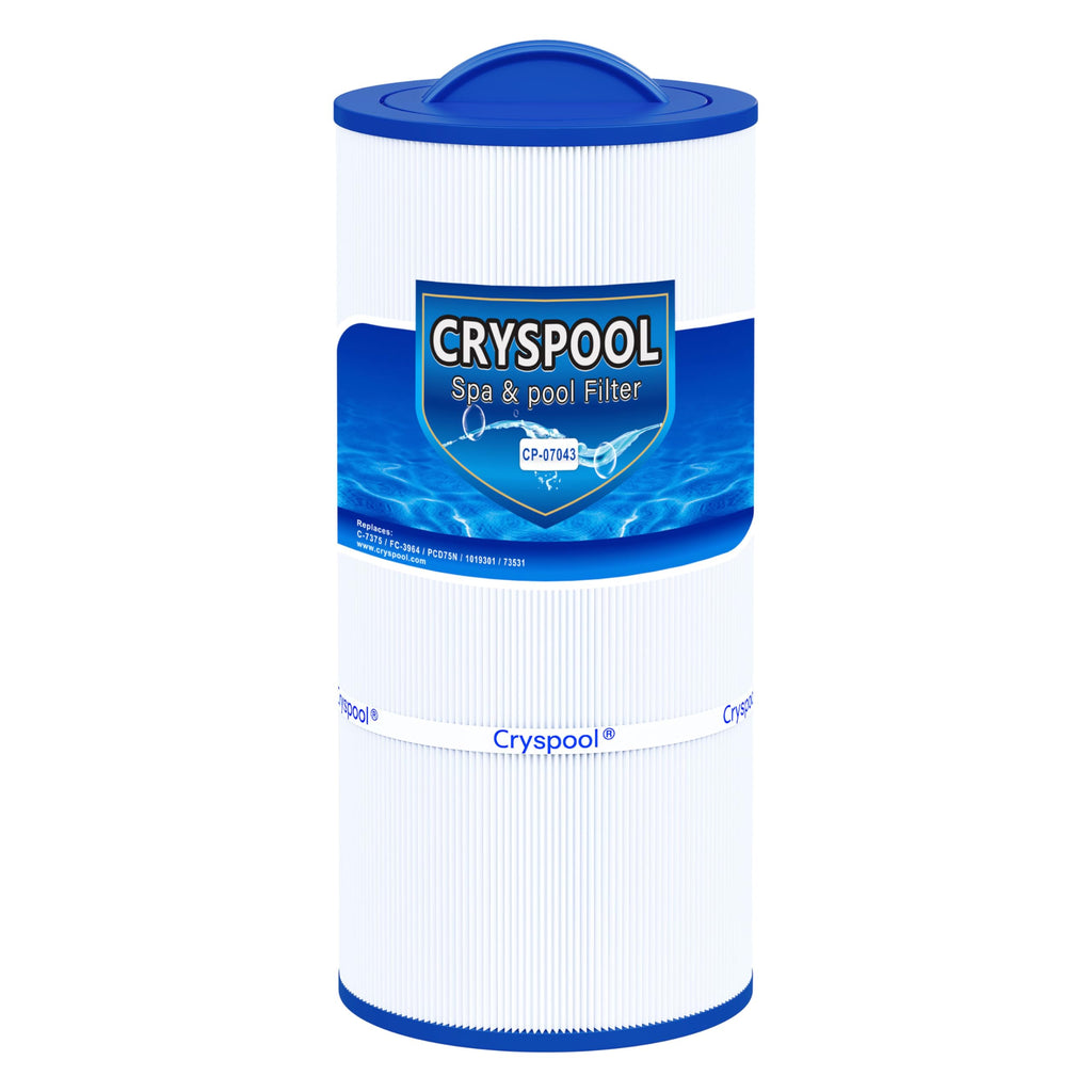 Cryspool® 07043 Filter Compatible with Caldera 75, C-7375, 1019301, 73531, PCD75N, FC-3964, 75 Sq. Ft Spa Filter Cartridge, 1 Pack