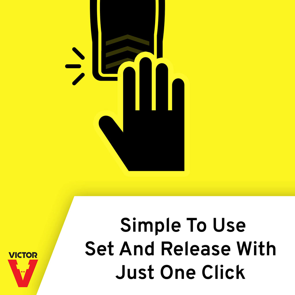 Victor M070 Easy and Safe-Set Power Kill Mouse Trap Quick and Clean Rodent Disposal - 12 Reusable Mouse Traps