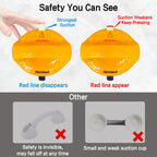 Shower Grab Bars, Safety Shower Grab Bars for Seniors, Drill-Free Shower Handle for Bathroom, Grab Bar for Elderly, Post-Surgery, Pregnant, Orange