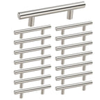 homdiy 15 Pack Brushed Nickel Cabinet Pulls 3 Inch Handles Stainless Steel Cabinet Hardware for Kitchen and Bathroom Cabinets, 5 Inch Overall Drawer Pull