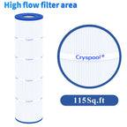 Cryspool® 07080 Filter Compatible with Jandy CL460, CV460, A0558000, R0554600, PJAN115, C-7468, FC-0810, 4X115 sq.ft Pool Filter Cartridges, 4 Pack