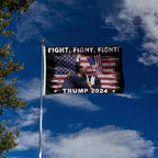 Trump Shooting Flag Fight Fight Fight Flag Trump 2024 Flags 3x5 FT Polyester Banner with Brass Grommets for Indoor Outdoor Decorations (black8)