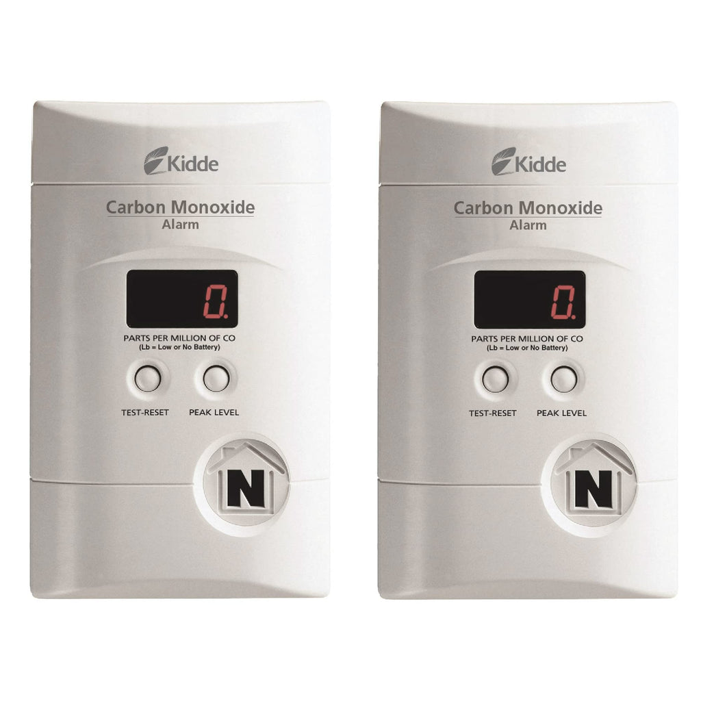 Kidde 2-Pack Plug-in and 10-Year Battery Carbon Monoxide Detectors with Digital Display