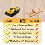 Mouse Traps Indoor for Home,Quick Sensitive Effective Mouse Trap, Powerful Rat Traps Indoor with Teeth-Like Design Bait Cup, Reusable Sanitary Mice Traps for House Indoor Outdoor(12 Pack)