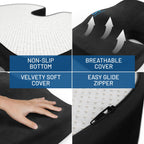 Everlasting Comfort Memory Foam Seat Cushions for Office Chairs - Sciatica & Tailbone Pain Relief Cushion - Car Seat & Office Chair Cushion - Ergonomic Office Desk Accessories for Comfort