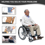 Gel Wheelchair Seat Cushion with Anti-Slip Cover, Relieve Sciatica, Back, Coccyx, Pressure Sore and Ulcer Pain, Refreshing & Ergonomic Chair Cushion,Cushion for Wheelchair Seat (Black)