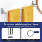 Powools Brushed Nickel Towel Rack for Bathroom - 24" Rustproof Towel Holder, Sturdy Towel Bar Wall Mounted, Space-Saving Towel Hanger, Bathroom Accessories, Home Decor, Apparment Essentials