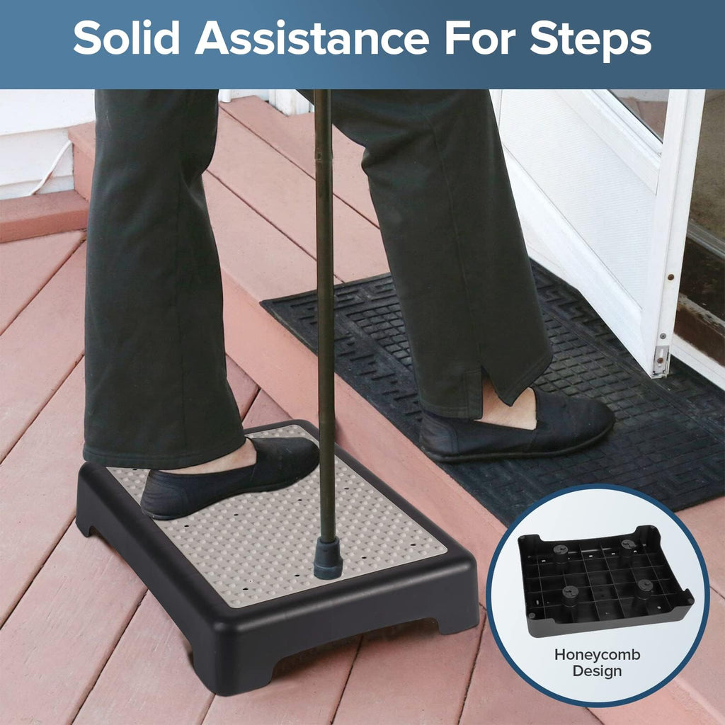 TARFEPA Step Stool,Mobility Step Stool for Adults,Indoor/Outdoor Portable Stair Assist,Anti-Slip Bathroom Step Stool,Platform Step for Kitchen,Office,and Bedroom,Car Step Stool for Elderly,Grey