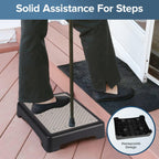 TARFEPA Step Stool,Mobility Step Stool for Adults,Indoor/Outdoor Portable Stair Assist,Anti-Slip Bathroom Step Stool,Platform Step for Kitchen,Office,and Bedroom,Car Step Stool for Elderly,Grey